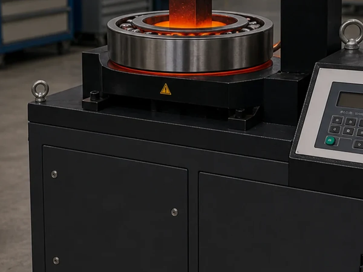 Representative image of a bearing heater: Coil and tooling detail