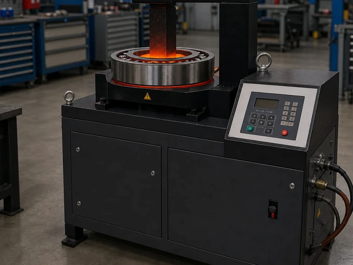 Representative image of a bearing heater: Workshop and scale context